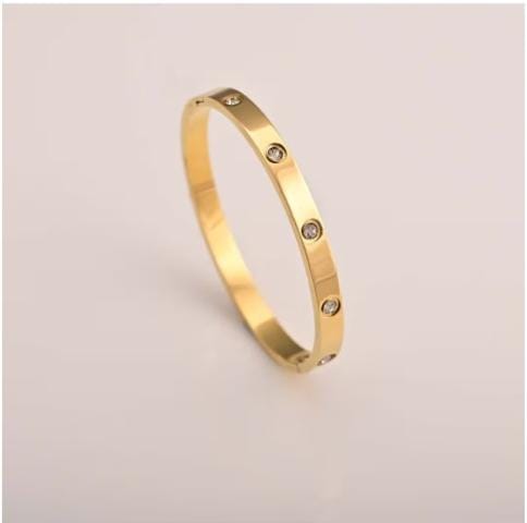 Stainless Steel Gold-plated Bracelet Kada