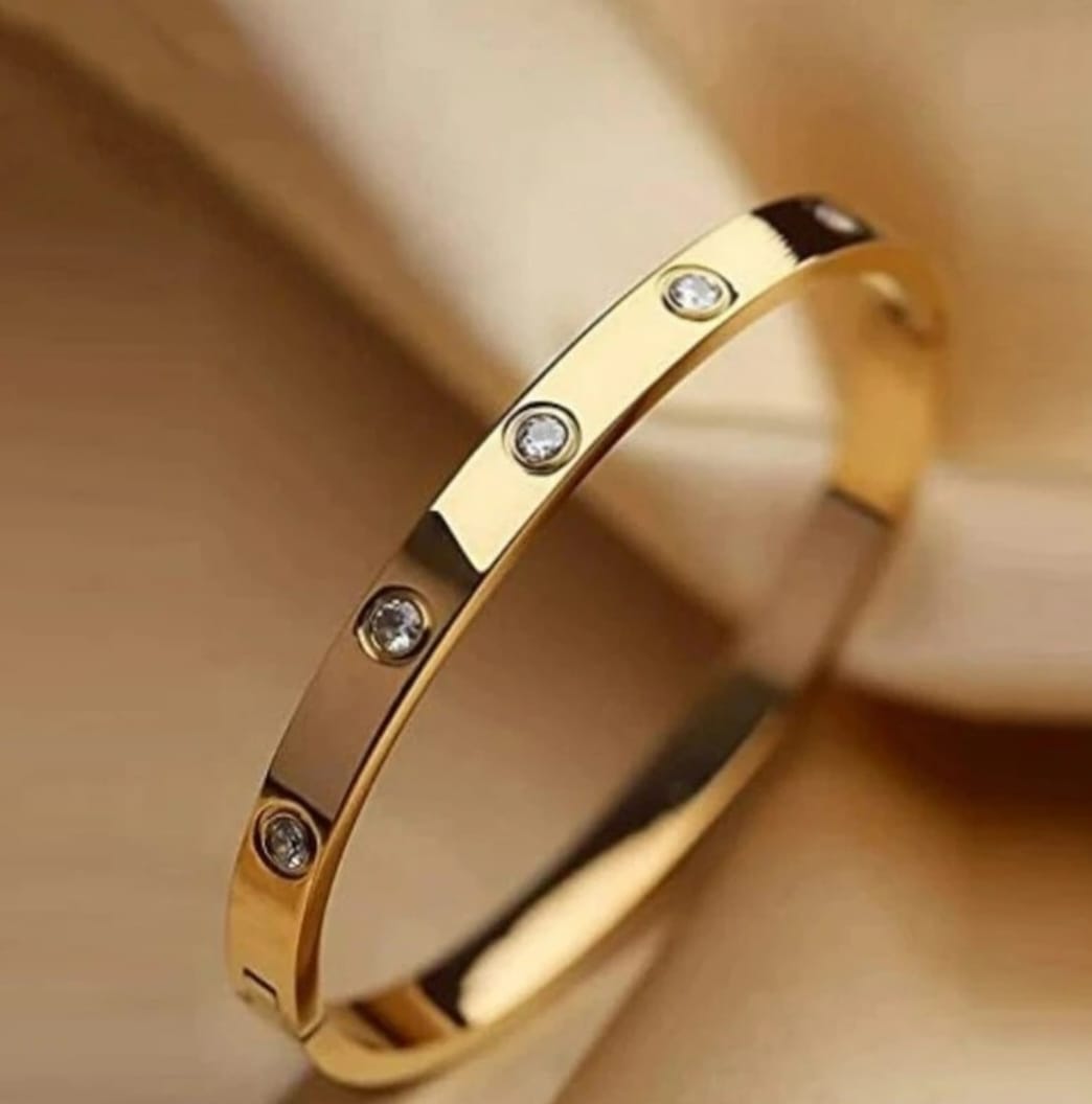 Stainless Steel Gold-plated Bracelet Kada