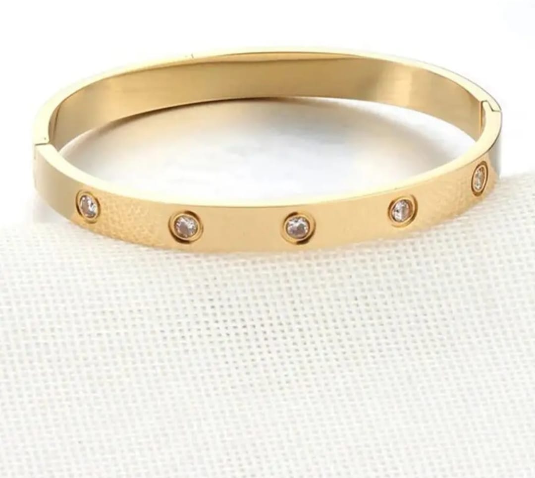 Stainless Steel Gold-plated Bracelet Kada