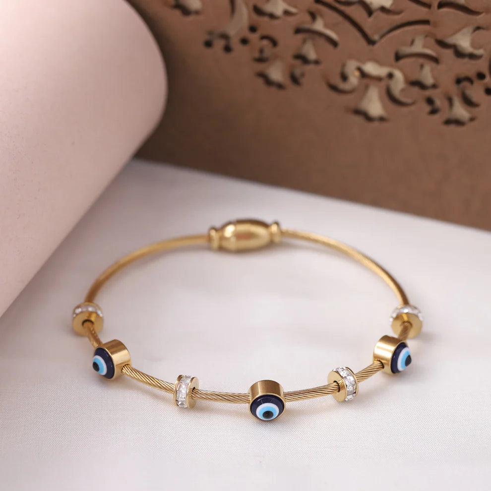 Evil Eye Aura Bracelet (Yellow Gold)