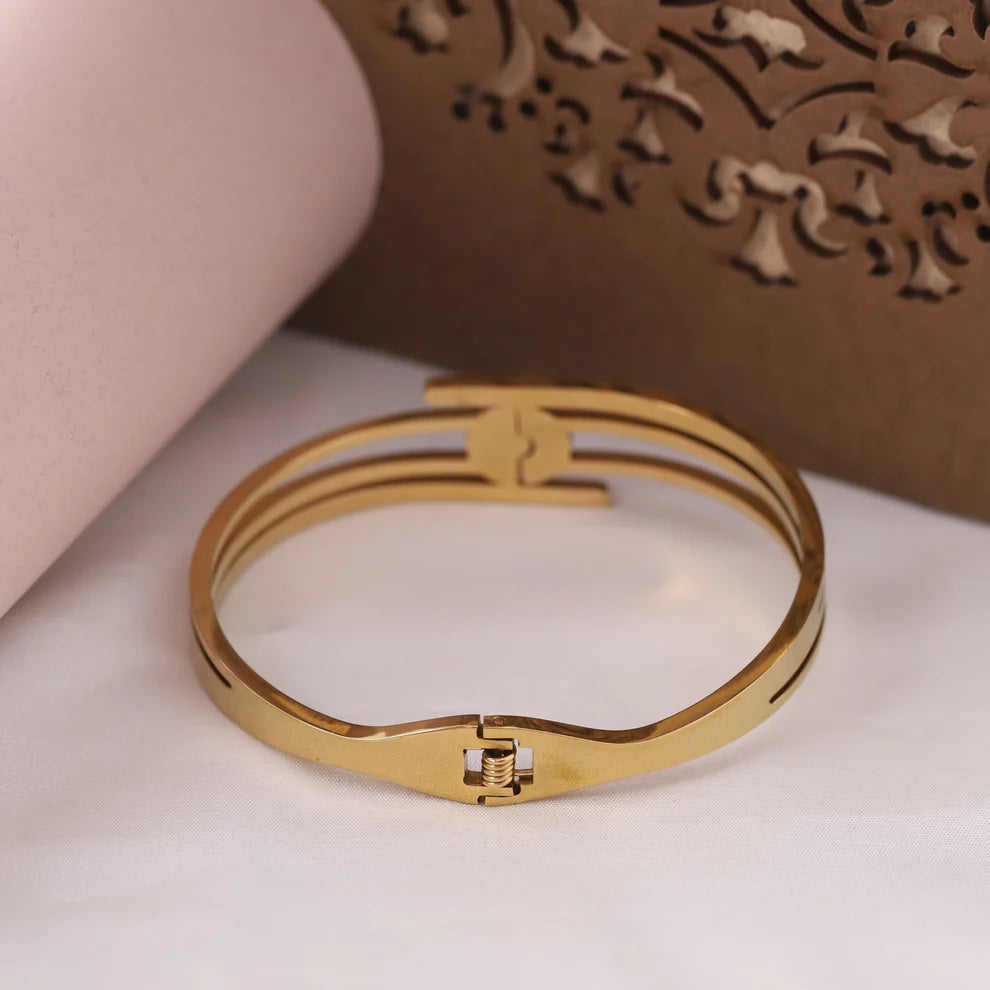 Modern Elegance Triple Layer Bracelet