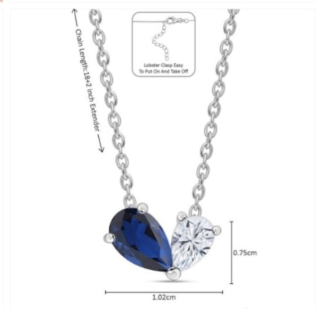Toi Et Moi Blue Sapphire Necklace