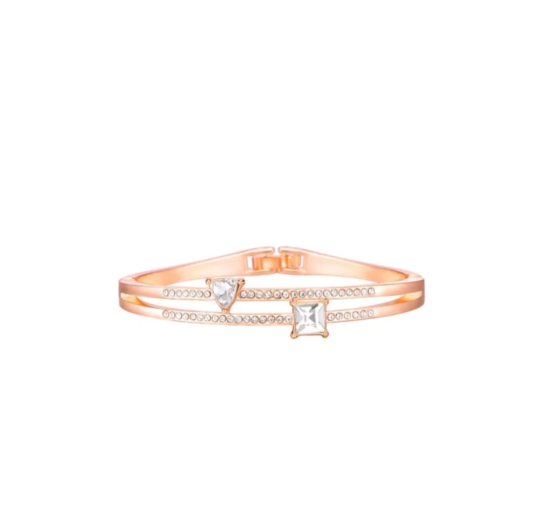 Rose Gold Plated Crystal Studded Bracelet