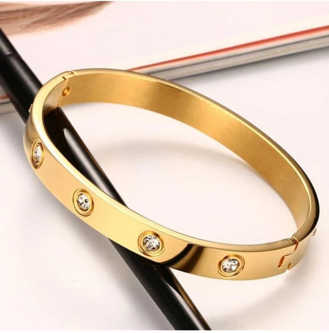 Stainless Steel Gold-plated Bracelet Kada