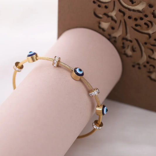 Evil Eye Aura Bracelet (Yellow Gold)