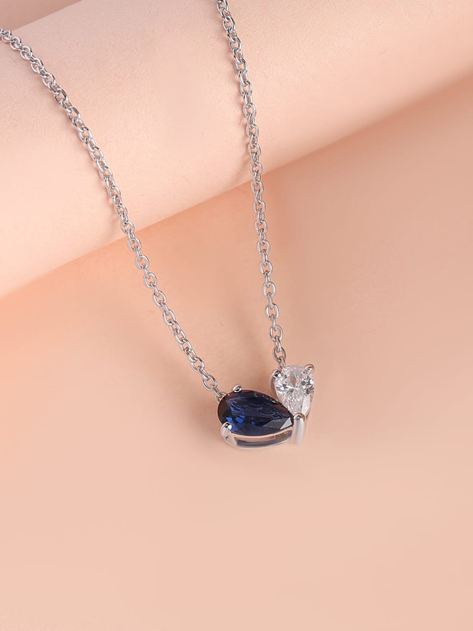 Toi Et Moi Blue Sapphire Necklace