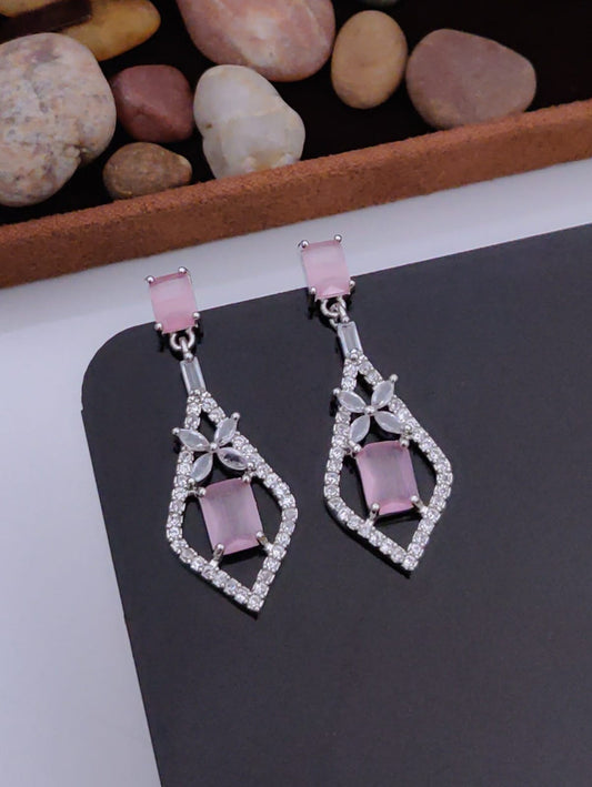 Blush Bloom Diamond Drop Earrings