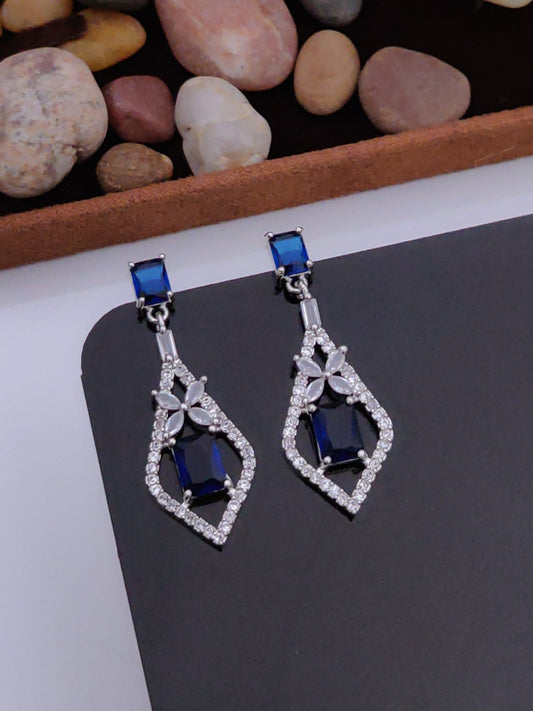 Sapphire Majesty Diamond Drop Earrings