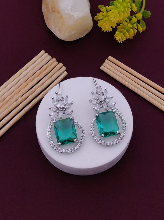 Emerald Mist Bloom Earrings