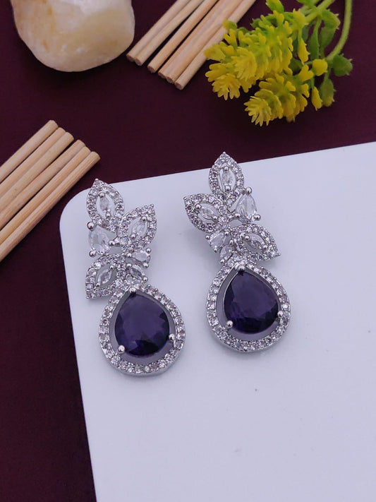 Midnight Sapphire Bloom Earrings