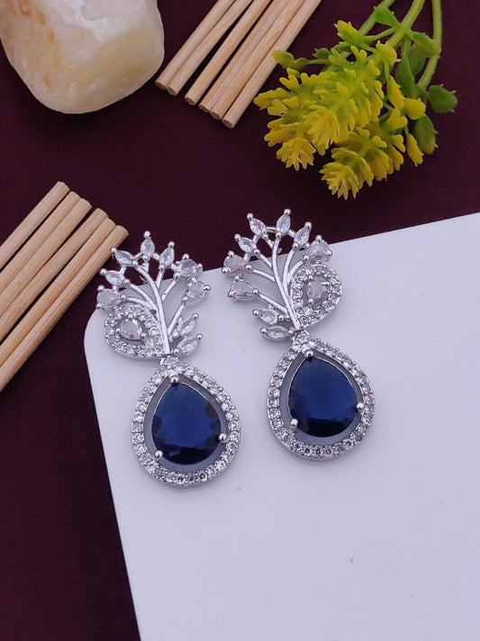 Royal Sapphire Peacock Earrings