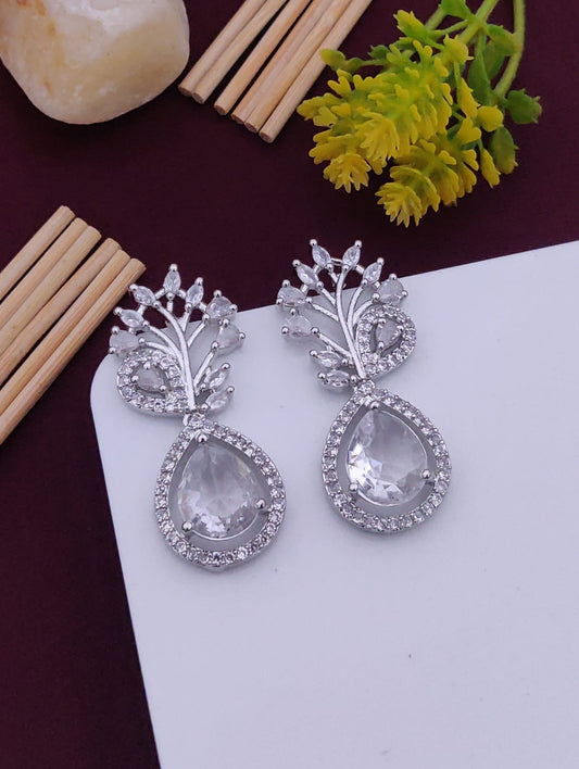 Crystal Elegance Peacock Earrings