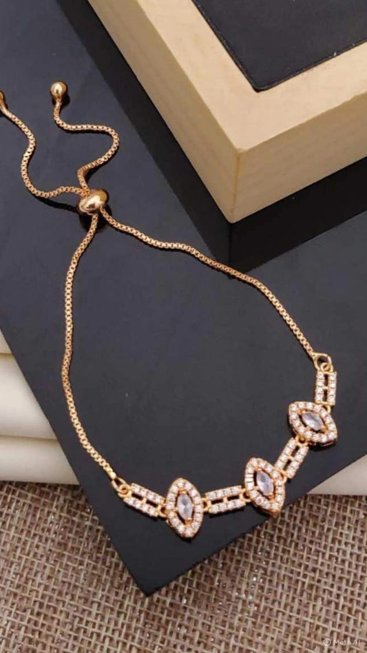 Elegant Marquise Stone Adjustable Bracelet