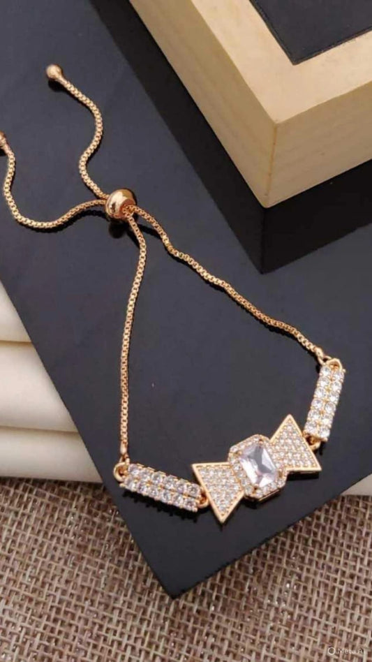 Elegant Adjustable Gold-Tone Bracelet