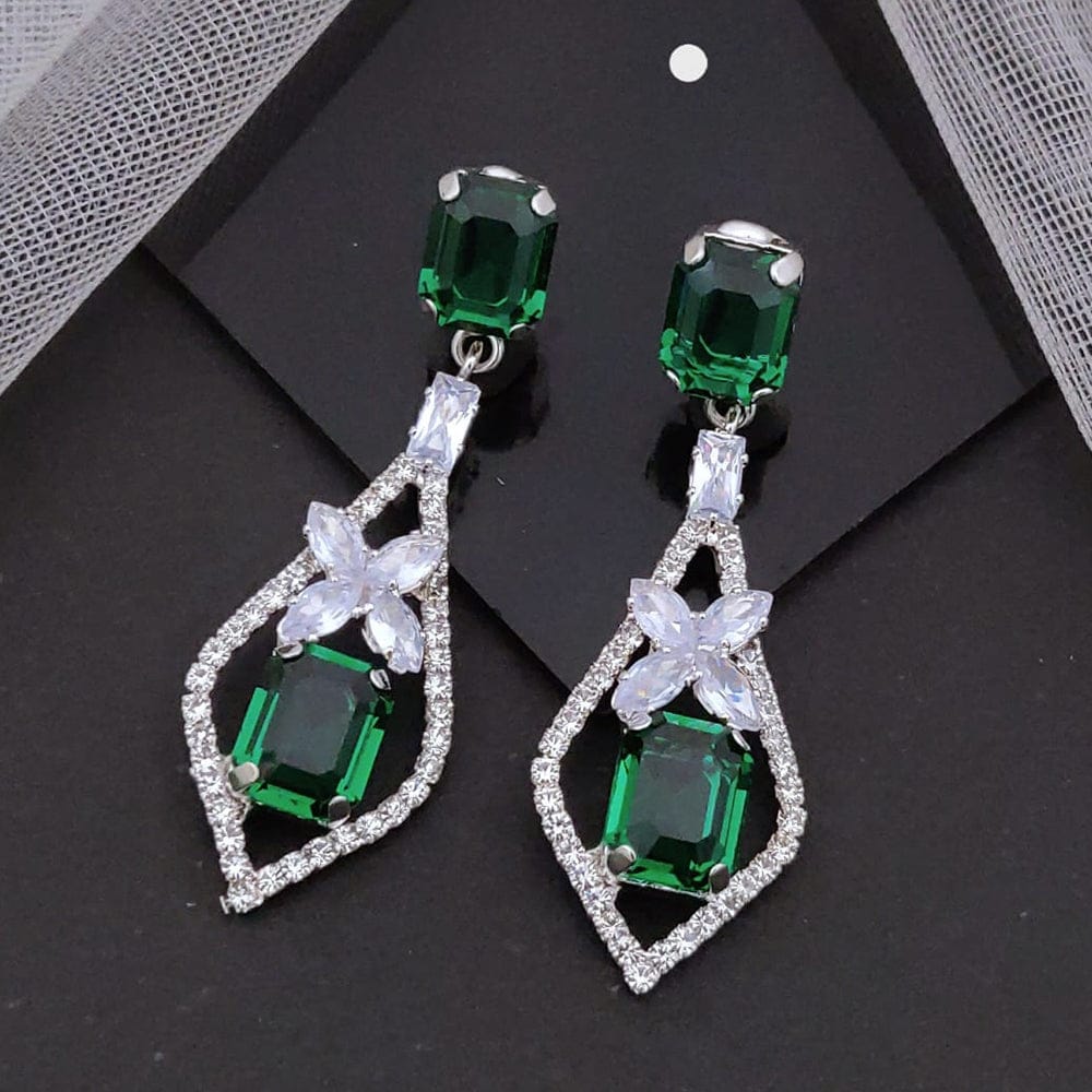 Emerald Royale Diamond Drop Earrings