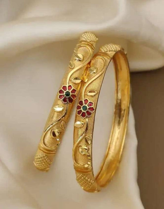 Alloy Gold-plated Bangle Set  (Pack of 2)